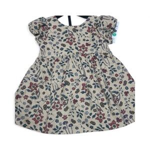 Carters Corduroy Dress in floral with cream footed leggings